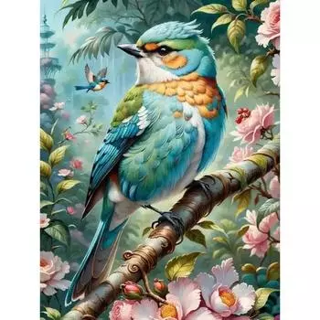 Ruopoty, современная краска по номерам для взрослых, детей, животных, сорока, холст, картина, настенное искусство, наборы цветов для подарка на стену «сделай сам» 40x50cm NO Frame