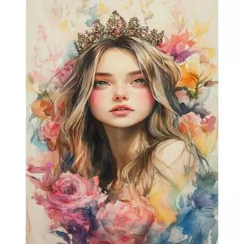 RUOPOTY Современная живопись по номерам Женщины Цветы на холсте Декор для стен Подарочная картина на холсте Краска Взрослые Ремесло 40x50cm NO Frame