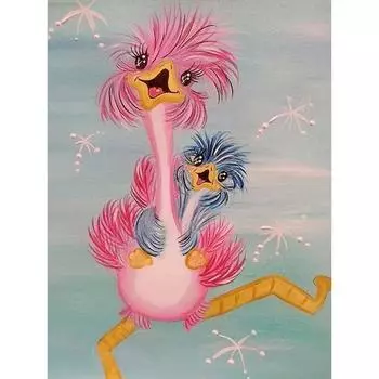 Ruopoty страус краска по номерам для взрослых детей рисунок животных DIY ручная роспись маслом домашний декор стены подарок 40x50cm NO Frame