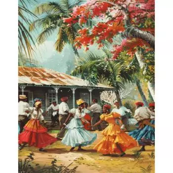 RUOPOTY Живопись по номерам для рукоделия Танцевальная раскраска по номерам для взрослых Подарок своими руками Домашний декор Набор для рисования