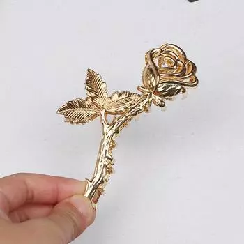 Ruoshui женские большие металлические розы с цветочным узором в виде листьев, коготь для волос, крабы, женские заколки, заколки для волос, заколки для волос для девочек, заколки для волос, головные уборы, украшения