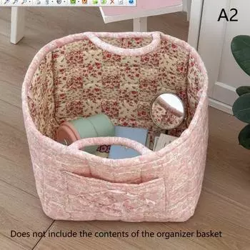 Rural Flower Dirty Clothes Basket, High-Value, Fashionable, Large Capacity Foldable Garbage Storage Basket A2