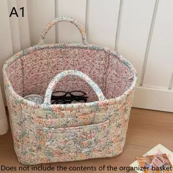 Rural Flower Dirty Clothes Basket, High-Value, Fashionable, Large Capacity Foldable Garbage Storage Basket