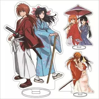 Rurouni Kenshin Himura Kenshin Battles акриловая подставка фигурка модель держатель тарелки торт Топпер аниме кронштейн украшение рабочего стола 1