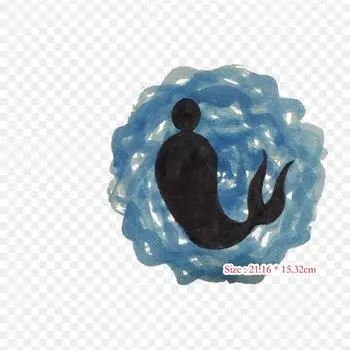 Русалка Гадкий утенок Русалочка Сказка Утюг на теплопередаче Печать Виниловые нашивки Наклейка для одежды DIY Аппликации Моющиеся нашивки