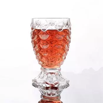 Русалка Коктейльная чашка Выпускная вечеринка Винтажный стиль Питьевой бокал Ананас Коктейльный стакан 3D Рыбья чешуя Рельефная кружка ТИКИ Mermaid Cup 230ml