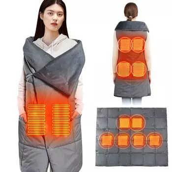 RUSEPIN Электрический бросок Электрический флис Быстрый 3 уровня температуры UBS включает в себя 6 плечевых электрических электрических носимых холодных обогревателей Может использоваться как