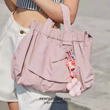 Рюшированные повседневные сумки-тоут для женщин, сумка-мессенджер для женщин, летняя универсальная дорожная спортивная сумка, большая (30cm<Max Length<50cm) фиолетовый