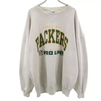 RUSSELL ATHLETIC 90s Made in USA Old NFL Green Bay Packers Long sleeve sweat trainer Men s Used