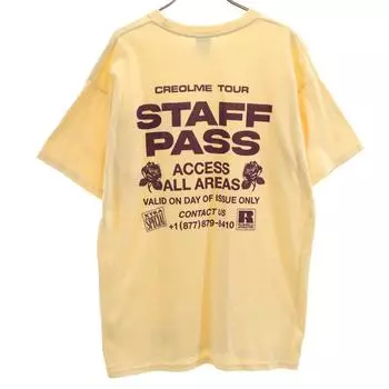 RUSSELL ATHLETIC Футболка с коротким рукавом F Желтый CREOLME Женская Б/у