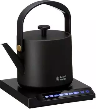 Russell Hobbs Чайник Russell Hobbs, черный, расширенная гарантия 3 месяца, регулировка температуры, электрический чайник с сенсорной панелью, регулировка температуры