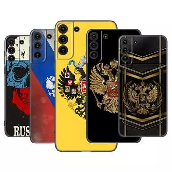 Russia Russian Flags Emblem Phone Case For Samsung Galaxy S22 Pro S21 S20 Ultra FE S10 Lite 5G S10E S9 S8 Plus Soft Black Cover Samsung S10 E