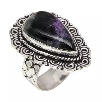 Серебряные украшения ручной работы с русским камнем чероит 9