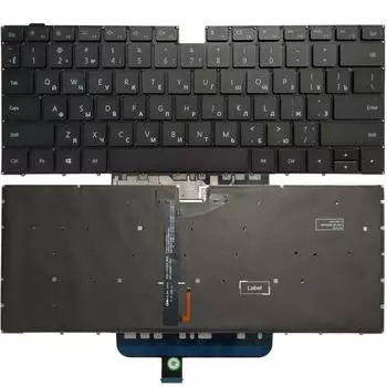 Русская/американская клавиатура для Huawei MateBook D14 D15 Boh-WAQ9R Boh-WAQ9L BohL-WFP9 Bob-WAE9P чёрный