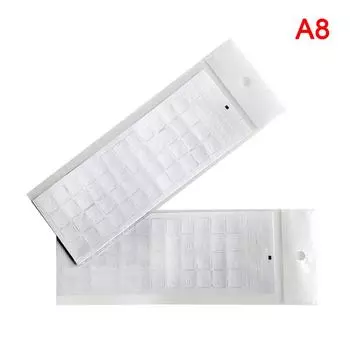 Русская прозрачная наклейка на клавиатуру, языковой алфавит, черно-белые этикетки белый