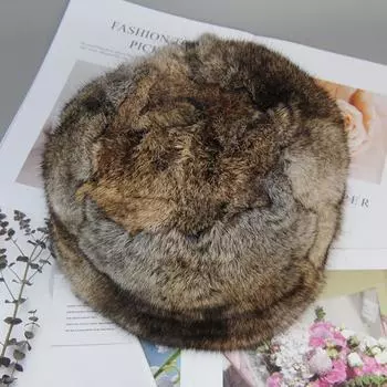Русская зимняя унисекс уличная супер теплая шапка из 100% натурального меха кролика качественная шапка из натурального меха кролика шапка-бомбер из натурального меха кролика 55-56CM