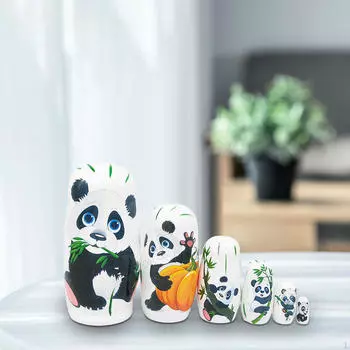 Русские матрешки, вложенные произведения искусства, легко открывающийся подарок на день рождения, деревянный орнамент