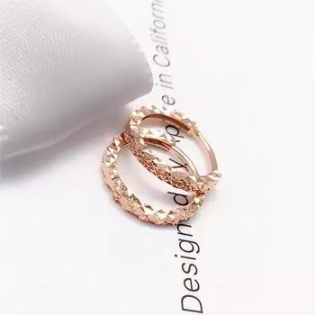 Русские серьги из фиолетового золота 585 пробы для женщин, простые и универсальные, маленькие, покрытые розовым золотом, цветные золотые пряжки для ушей