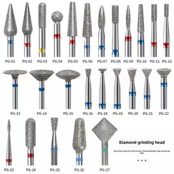 Русский алмазный шлифовальный маникюрный инструмент для предварительной обработки поверхности ногтей