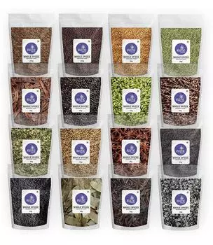 Rustic Nature Whole Indian Garam Masala Combo Pack из 16 специй (500 г) набор специй, приправ 16 psc