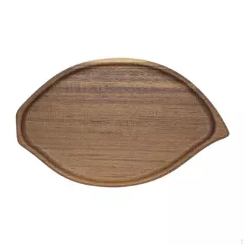 Сервировочное блюдо из дерева в деревенском стиле для приема гостей leaf shape