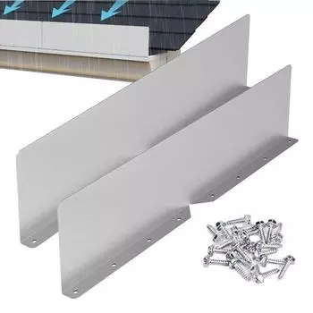 Rustproof Roof Rainwater Diverter Aluminum Flat Shingle Downspout Outdoor 2pcs