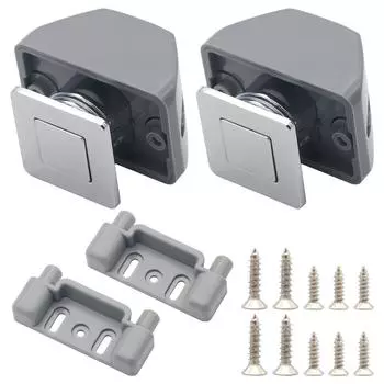RV Cabinet Push Button Latch Button Lock Button Catch Lock Cabinet And Drawer Latch Lock For RV Boat чёрный