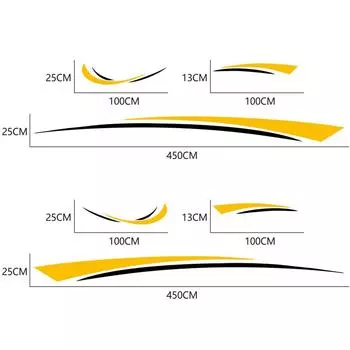 RV Camper Универсальная наклейка для тела DIY Полосы Изображение Наклейка Украшение для прицепа-фургона красный
