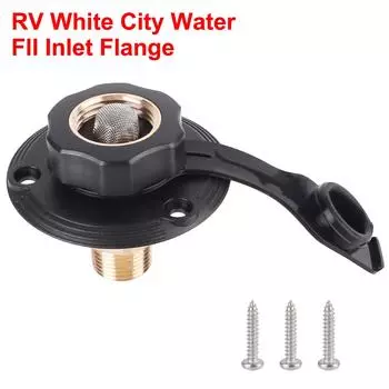 RV City Water Inlet для Camper RV Water Inlet Замена городского водопровода для заливки воды с обратным клапаном латунные белые автомобильные аксессуары для автофургонов S