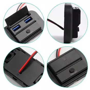 RV PD Type C USB-порт для быстрой зарядки автомобиля розетка для панели крепления водонепроницаемое зарядное устройство для мобильного телефона для автомобиля лодки