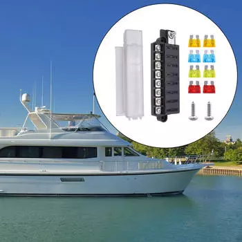 RV Yacht 1 в 8 Out Blade Fuse Box Accessories Защитная прозрачная крышка для автомобилей грузовиков