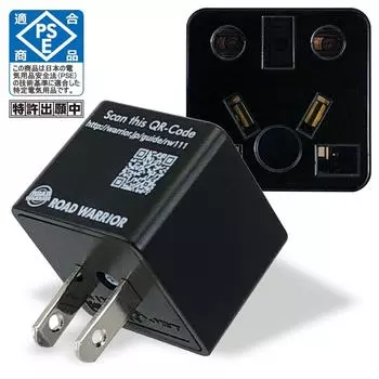 RW111BK Вилка-переходник типа A для японской розетки 6A, черный, многофункциональный адаптер-переходник BF C SE O O2 B3 CB EU AU CN IN, совместимый с C на A PSE