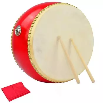 Rxakudedo Musical Authentic Cowhide Authentic Raising Musical 12 см Барабан, Тайко, Инструмент, Практика, Инструмент, Крытый, Звук, Тайко, Детский красный