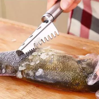 Рыбья чешуя Терки Скребок Инструмент для чистки рыбы Устройство для очистки чешуи с крышкой Домашняя кухня Кулинария Рыболовный инструмент Снасти Pesca