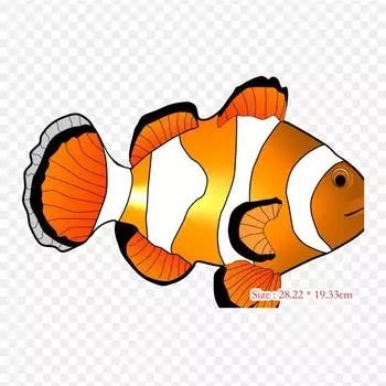 Рыба-клоун Рыба-клоун Рэй плавниковые рыбы Утюг на теплопередаче Печать Виниловые нашивки Наклейка для одежды DIY Аппликации Моющиеся нашивки