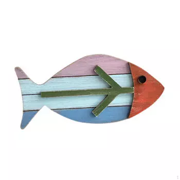 Рыба настенное художественное украшение Декоративное ремесло Легко устанавливаемый декоративный орнамент для 35.5 cmx17 cm