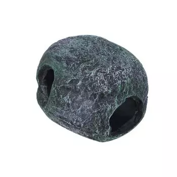 Рыба прячется дом смола аквариум ландшафтный дизайн три отверстия имитация камня украшения цихлид избегание