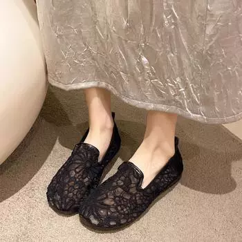 Рыбацкая обувь женская Мори женская ветровая обувь из хлопка и льна удобная женская одинарная обувь на плоской подошве повседневная однопедальная ленивая обувь старый Пекин c 35 хаки