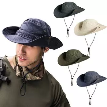Рыбацкая шляпа Дышащая шляпа с ушками нейтрального цвета Шляпа для активного отдыха One Size тёмно-синий