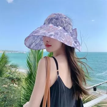 Рыбацкая шляпа из пряжи Bow Yarn, весна/лето 2024 г., шляпа-чаша, солнцезащитная шляпа, женская солнцезащитная шляпа, пляжная шляпа, полупустой верх 56-59cm зелёный