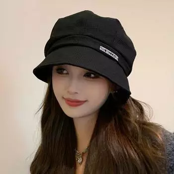 Рыбацкая шляпа, осенне-зимний восьмиугольный берет, женская однотонная кепка для бассейна, кепка-ведро, складная пляжная шляпа, дорожная шляпа с козырьком 56-58cm кофейный