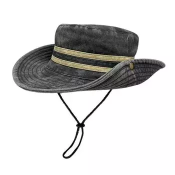 Рыбацкая шляпа с большими полями, защита от солнца, регулируемые кнопки, впитывающая пот, складная конструкция, защита от солнца C