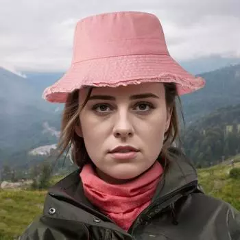 Рыбацкая шляпа с большими заусенцами и полями, защита от солнца, регулируемые завязки, однотонная женская солнцезащитная шляпа синий