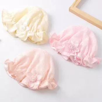 Рыбацкая шляпа, украшение с цветочной вышивкой, защита от солнца, дышащая детская кружевная панама для улицы розовый