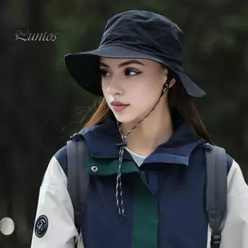 Рыбацкая шляпа унисекс с большими полями, ветрозащитный ремешок на подбородке, защита от ультрафиолета и солнечного света, быстросохнущая, отличная воздухопроницаемость, дорожная кепка для рыбалки на открытом воздухе армия зеленый