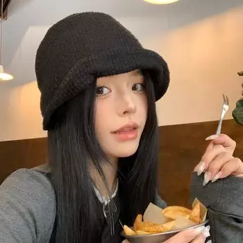 Рыбацкая шляпа женская 2024 новая фактура большая окружность головы показывающая лицо маленькая шляпа-ведро весенне-осенняя шляпа-тазик average size adjustable (54-58cm)