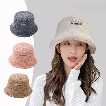 Рыбацкая шляпа женская шляпа мода осень и зима овечья шерсть кроличья шерсть зимняя плюшевая шляпа one size