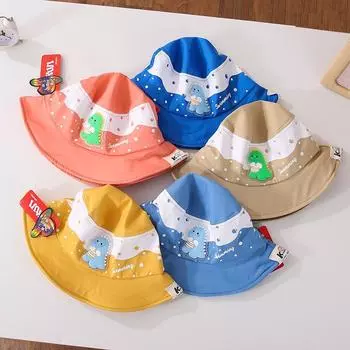 Рыбак Шляпа Милый Мультфильм Защита От Солнца Принт Динозавр Весна