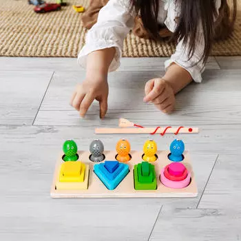 Рыбалка, деревянные игрушки для сортировки и штабелирования для малышей 1, 2, 3, 4 лет, стиль А Style A