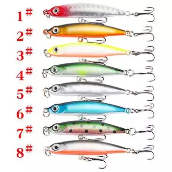 Рыбалка на погружную жесткую наживку-карандаш 5,3 см/3 г с свинцовым блоком Приманки